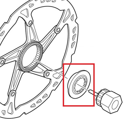 Ecrou de serrage Center Lock SHIMANO Interne SM-RT81