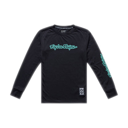 Maillot TROY LEE DESIGNS SKYLINE RIDE SIGNATURE Junior Manches Longues Noir/Vert
