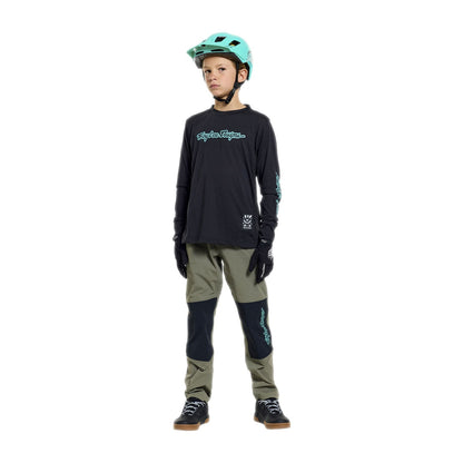 Maillot TROY LEE DESIGNS SKYLINE RIDE SIGNATURE Junior Manches Longues Noir/Vert