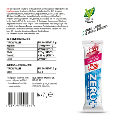 Stick d'hydratation HIGH 5 ZERO+ CREATINE (11.5g)  Fruits Rouge