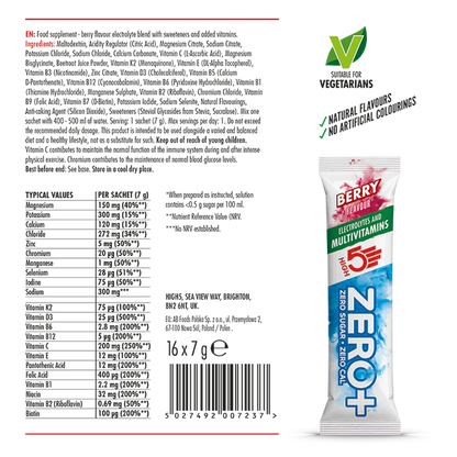 Stick d'hydratation HIGH 5 ZERO+ MULTIVATAMIN  (7g ) Fruits Rouge