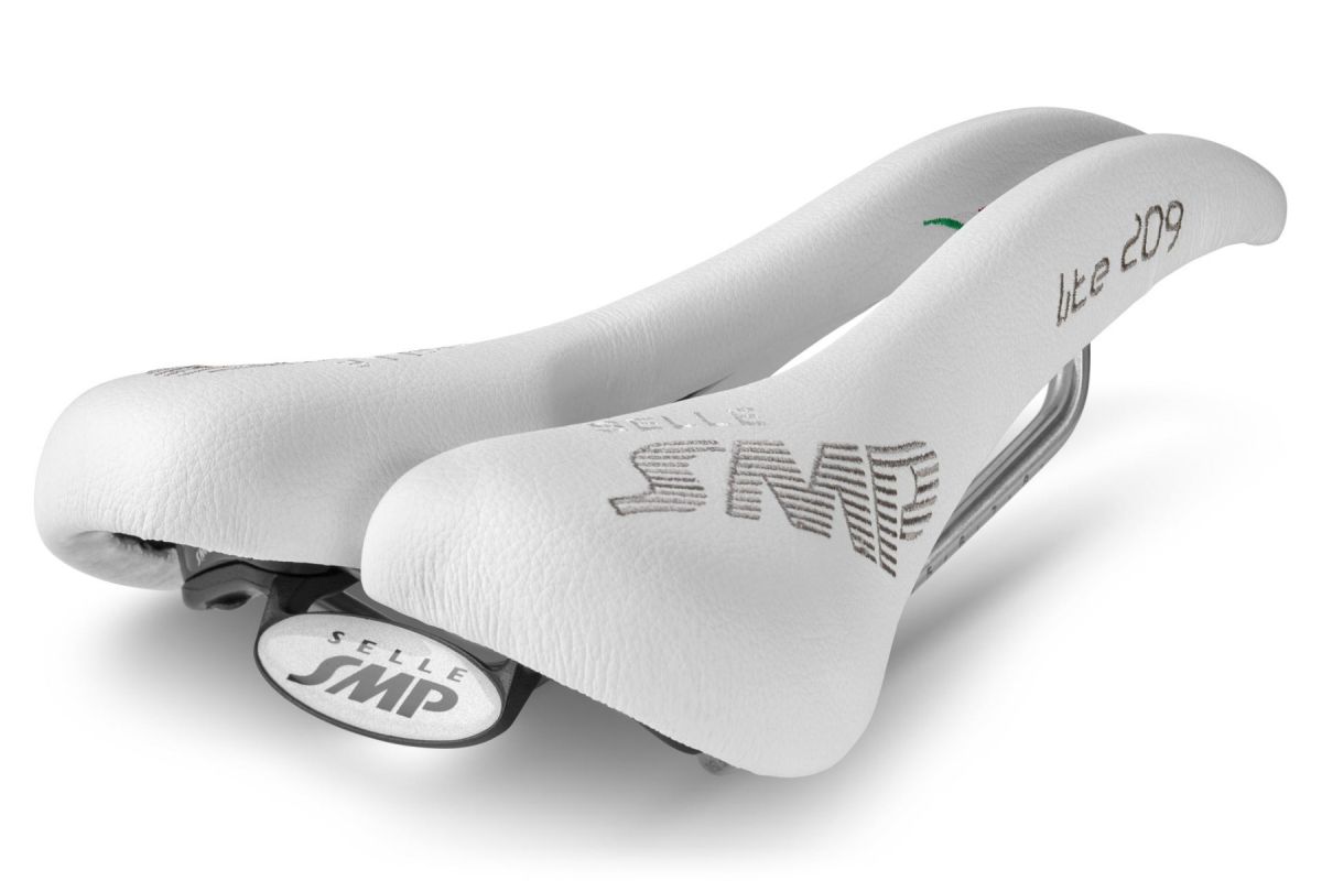 Selle SMP LITE 209 Largeur 139mm Rails Inox Blanc