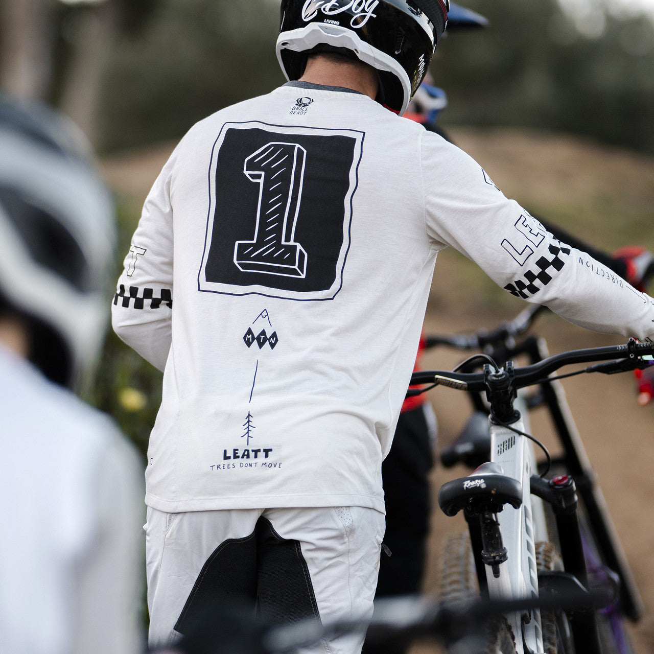 Maillot LEATT MTB GRAVITY 3.0 Manches Longues Blanc