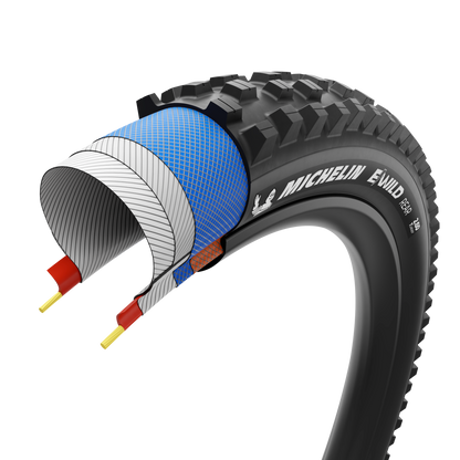 Pneu MICHELIN E-WILD REAR  Performance Line 27.5x2.60 Tubeless Ready Souple Noir