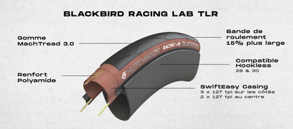 Pneu HUTCHINSON BLACKBIRD Tubeless Ready Marron