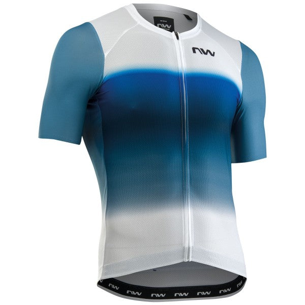 Maillot NORTHWAVE BLADE AIR Manches Courtes Blanc/Bleu