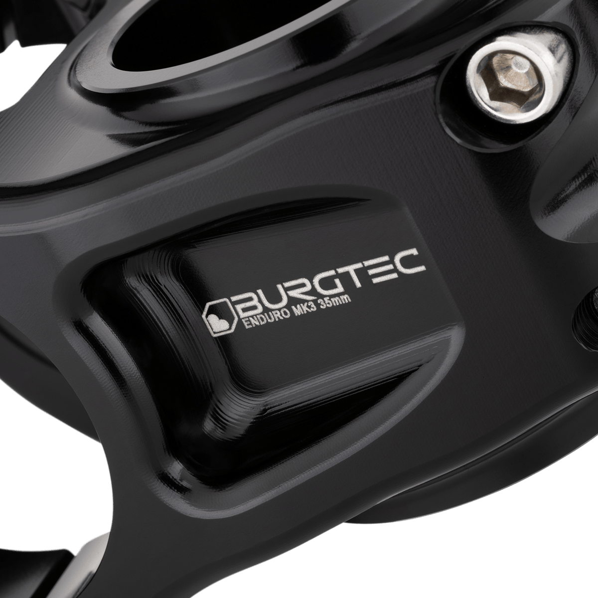 Potence BURGTEC ENDURO MK3 Noir — détail du corps usiné