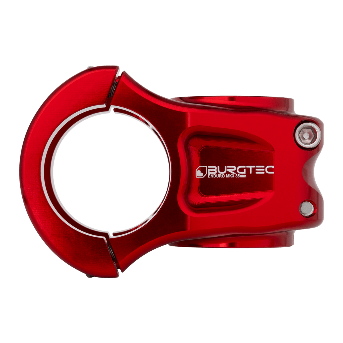 Potence BURGTEC ENDURO MK3 Rouge — vue de profil