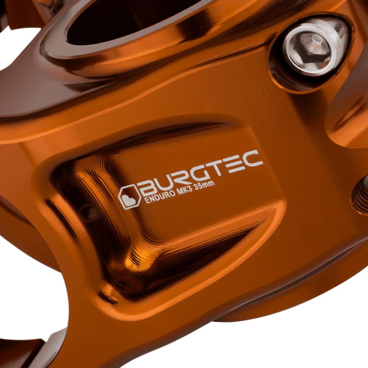 Potence BURGTEC ENDURO MK3 Bronze — détail du corps usiné
