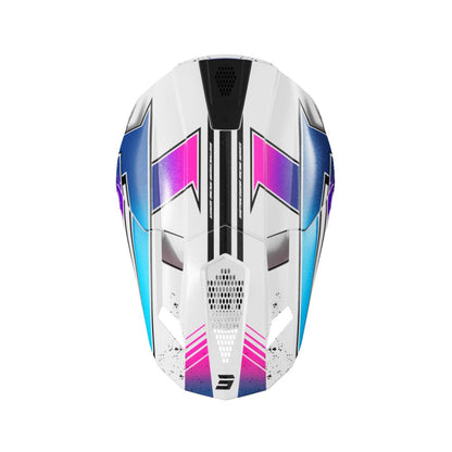 Casque BMX SHOT LITE Racing White Pink Pearly