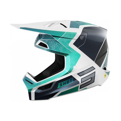 Casque BMX SHOT RACE Phaser Blue Turquoise Pearly