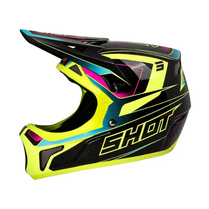 Casque BMX SHOT ROGUE Level Neon Yellow/Pink Pearly
