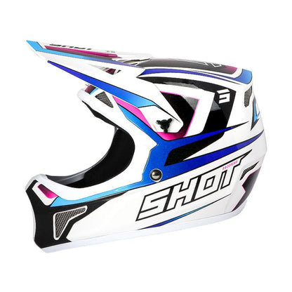 Casque BMX SHOT ROGUE Level White Blue Pearly