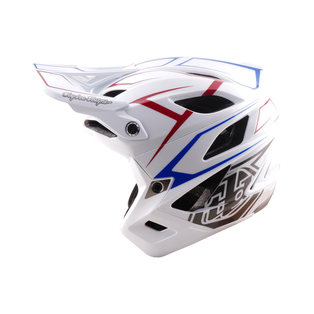 Casque VTT TROY LEE DESIGNS STAGE STUNT PINSTRIPE Blanc — vue produit