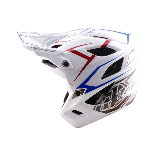 Casque VTT TROY LEE DESIGNS STAGE STUNT PINSTRIPE Blanc — vue produit