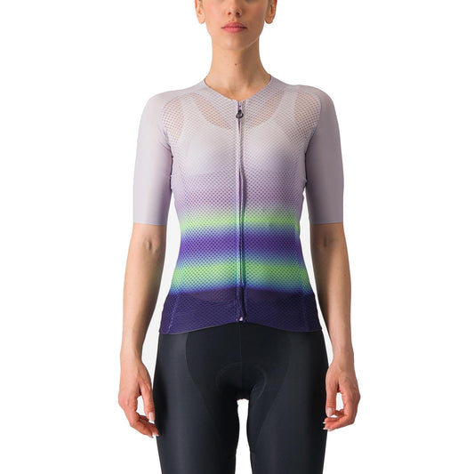 Maillot CASTELLI CLIMBER'S 4.0 W Femme Manches Courtes Violet/Vert