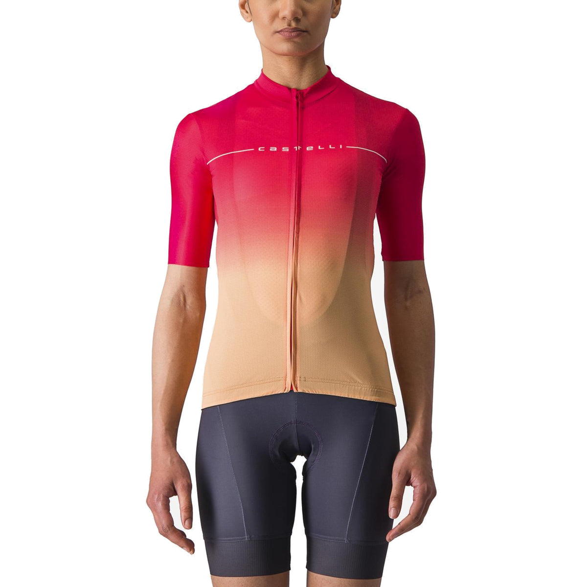 Maillot CASTELLI SALITA Femme Manches Courtes Rose/Orange