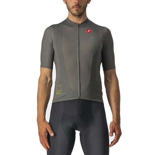Maillot CASTELLI BREATHE ATTACK Manches Courtes Gris/Vert