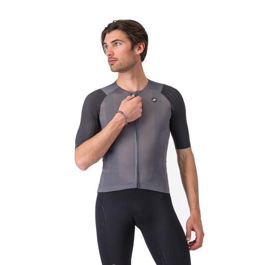 Maillot CASTELLI AERO RACE 8S Manches Courtes Gris