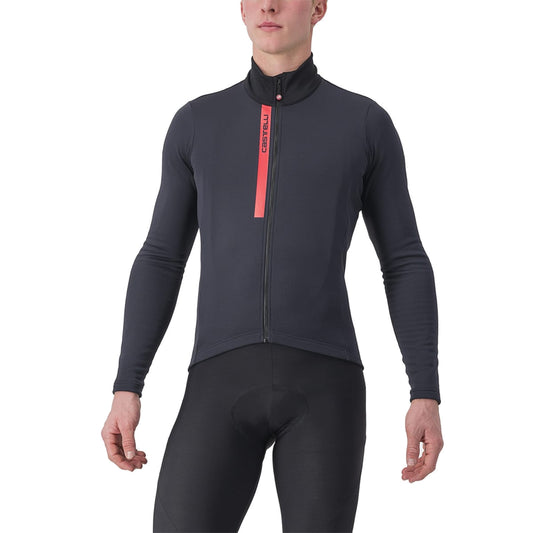 Maillot CASTELLI ENTRATA THERMAL Manches Longues Noir/Rouge