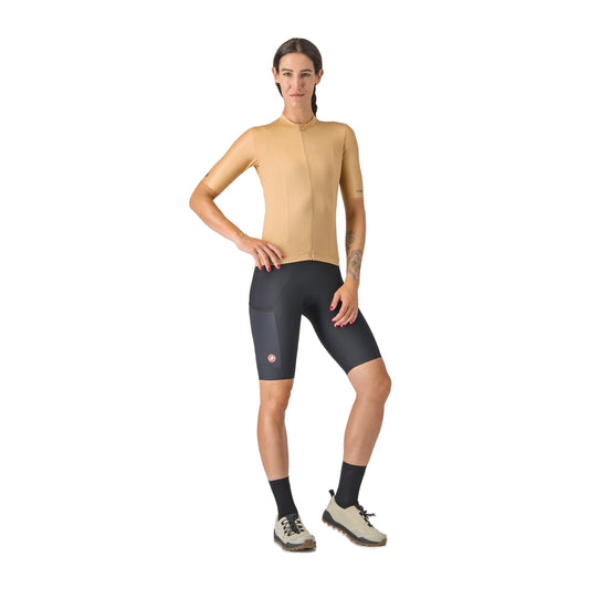 Maillot CASTELLI UNLIMITED Femme Manches Courtes Marron