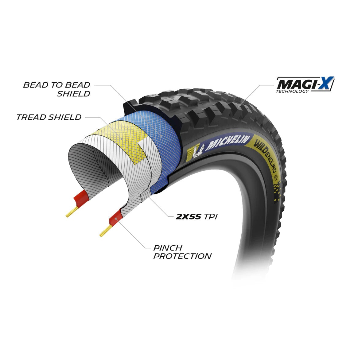 Pneu MICHELIN WILD ENDURO MH Racing Line 29x2.50 Tubeless Ready Souple