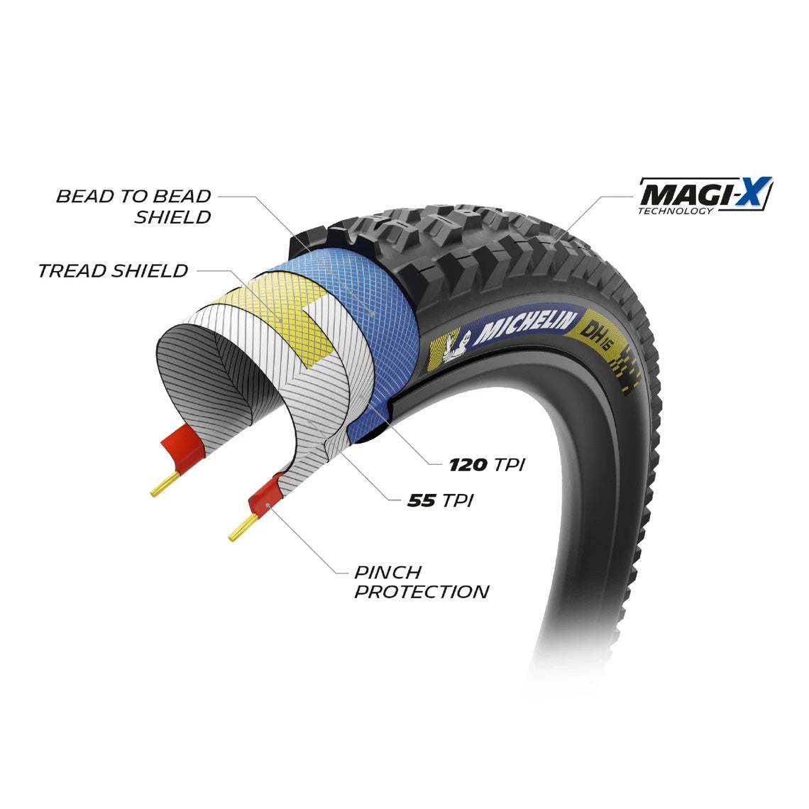 Pneu MICHELIN DH16 Racing Line Dark 27,5x2,40 Tubeless Ready Souple