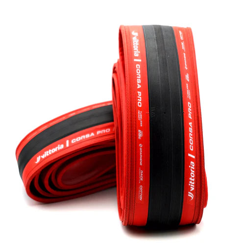 VITTORIA CORSA PRO 700c Tubeless Ready-dæk Rød