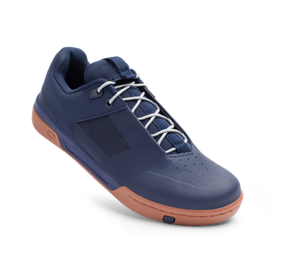 Chaussures VTT CRANKBROTHERS STAMP LACE FLAT Bleu/Argent — vue trois quarts