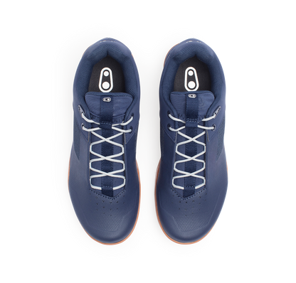Chaussures VTT CRANKBROTHERS STAMP LACE FLAT Bleu/Argent — vue de dessus