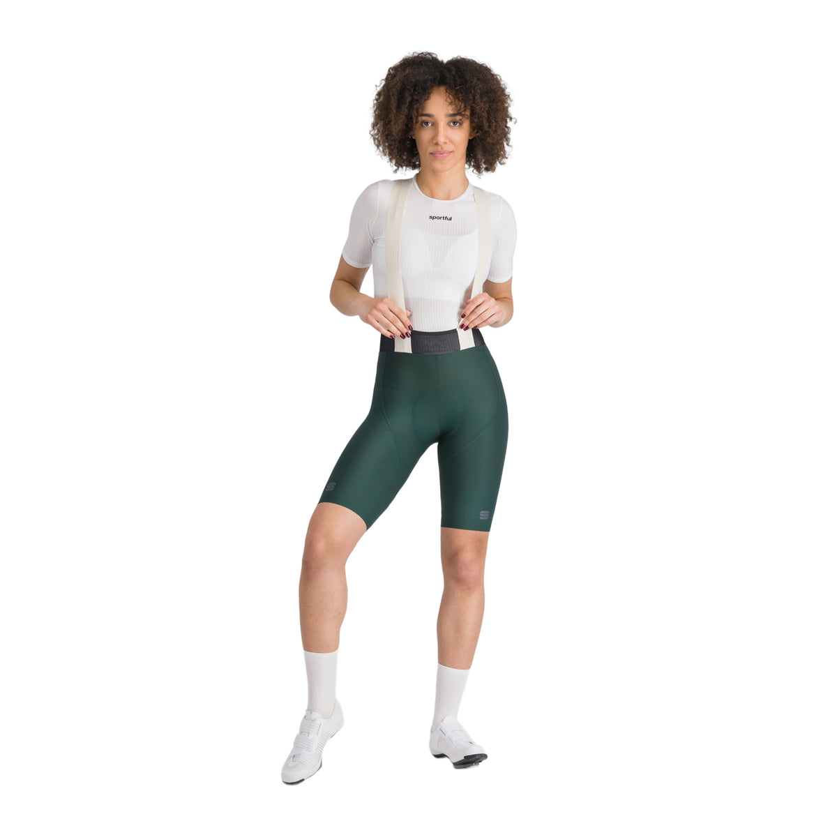 Cuissard Court à Bretelles SPORTFUL LTD 2 Femme Kaki — fond blanc, 2000 x 2000