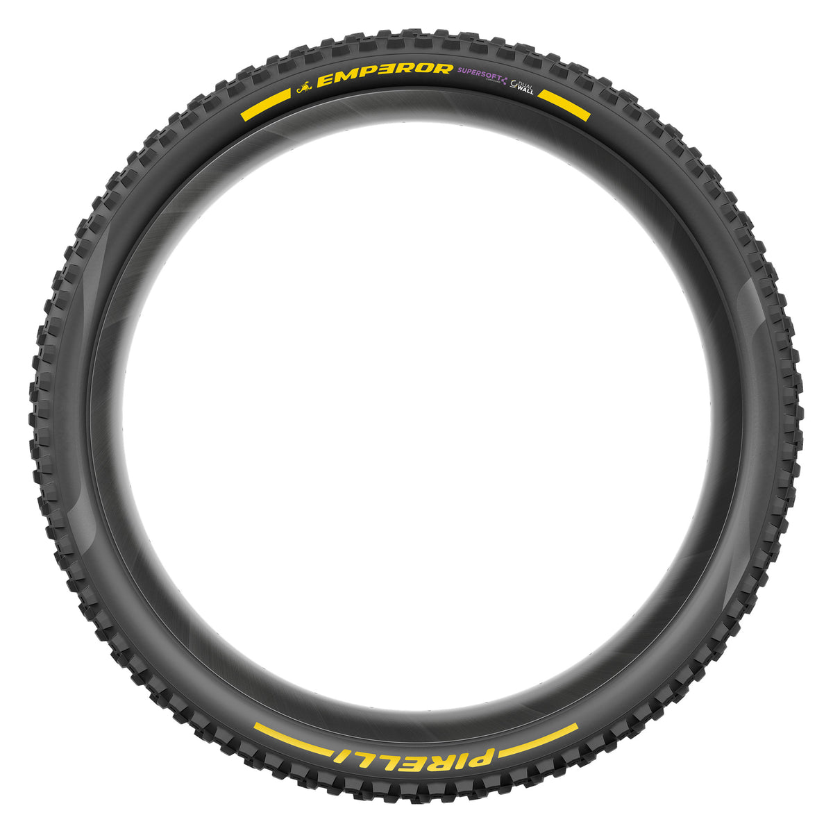 Pneu PIRELLI SCORPION EMPEROR 29x2.40 Supersoft DualWall Tubeless Ready Souple Noir/Jaune Team Edition