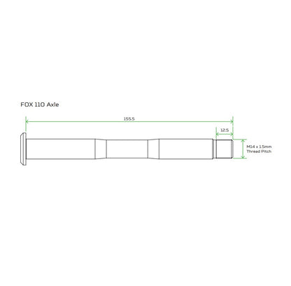 Axe de Roue Avant HOPE pour Fourche FOX 36/38 Violet