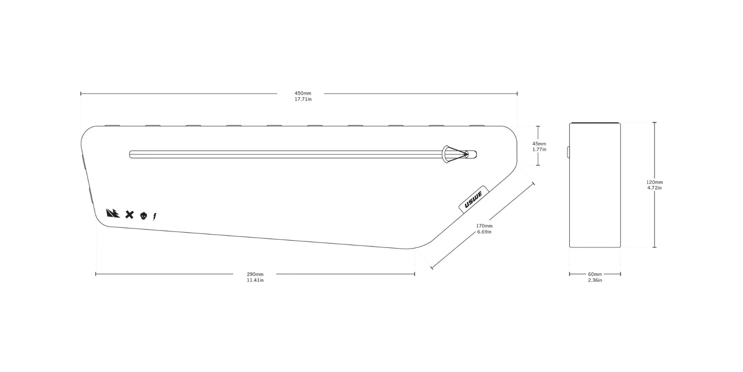 Torba na ramę USWE FRAME TUBE LARGE 3,4 l, czarna