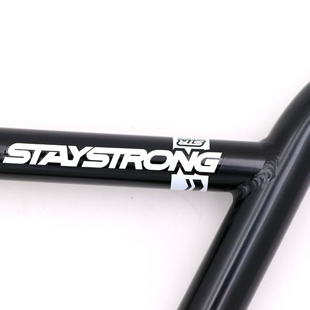 Guidon BMX STAYSTRONG Chevron Straight Race Black Ø22.2mm