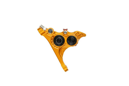 Przedni zacisk hamulcowy HOPE RX4+ SL FMF (+20) 70mm 4 tłoczki DOT Orange