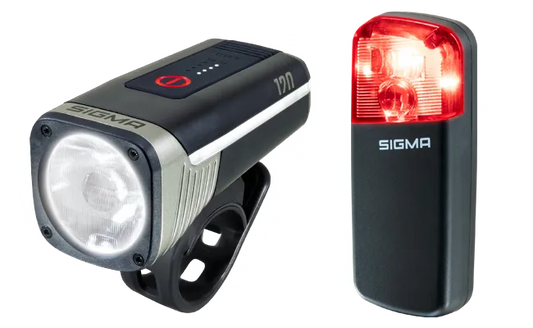 Éclairage avant et arrière SIGMA AURA 120 / RECO 80 LINK