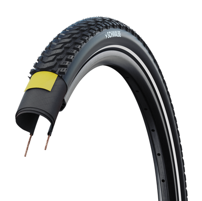 Pneu SCHWALBE MARATHON MONDIAL 700x47 ADDIX V-Guard Reflex TubeType Souple Noir
