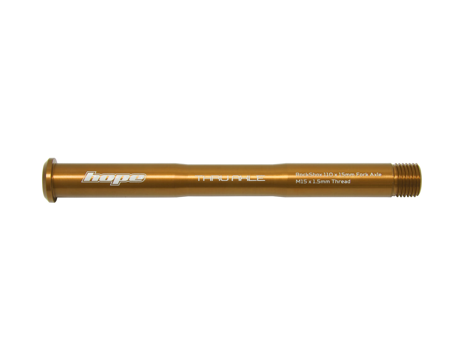 Axe de Roue Avant HOPE pour Fourche ROCKSHOX Pike/Lyric/Zeb Bronze