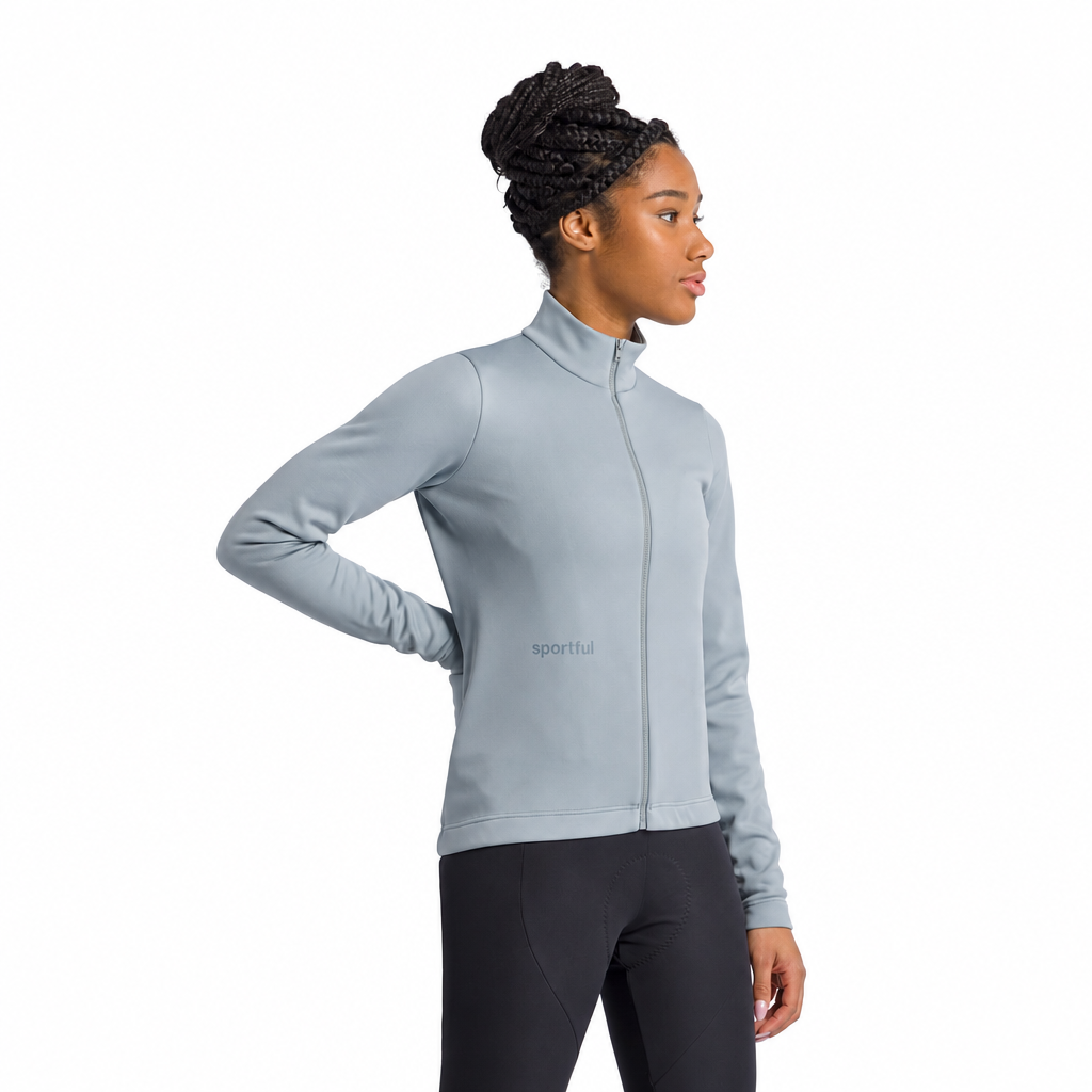Veste SPORTFUL CLASSIC 2 Femme Gris, trois quarts sur fond blanc