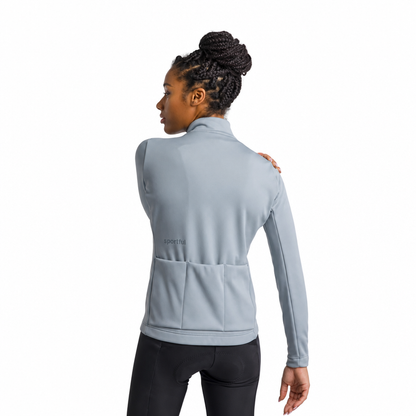 Veste SPORTFUL CLASSIC 2 Femme Gris, dos sur fond blanc