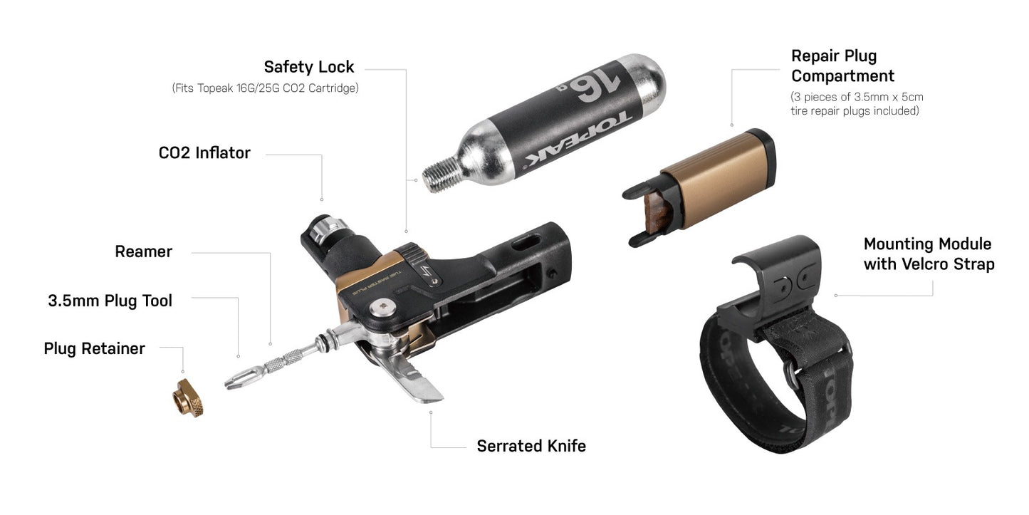Multi-Tool Co2 TOPEAK TUBIMASTER+ (16g)