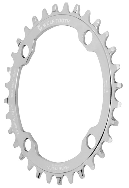 Plateau Mono WOLF TOOTH DROP-STOP B 104mm Raw Silver