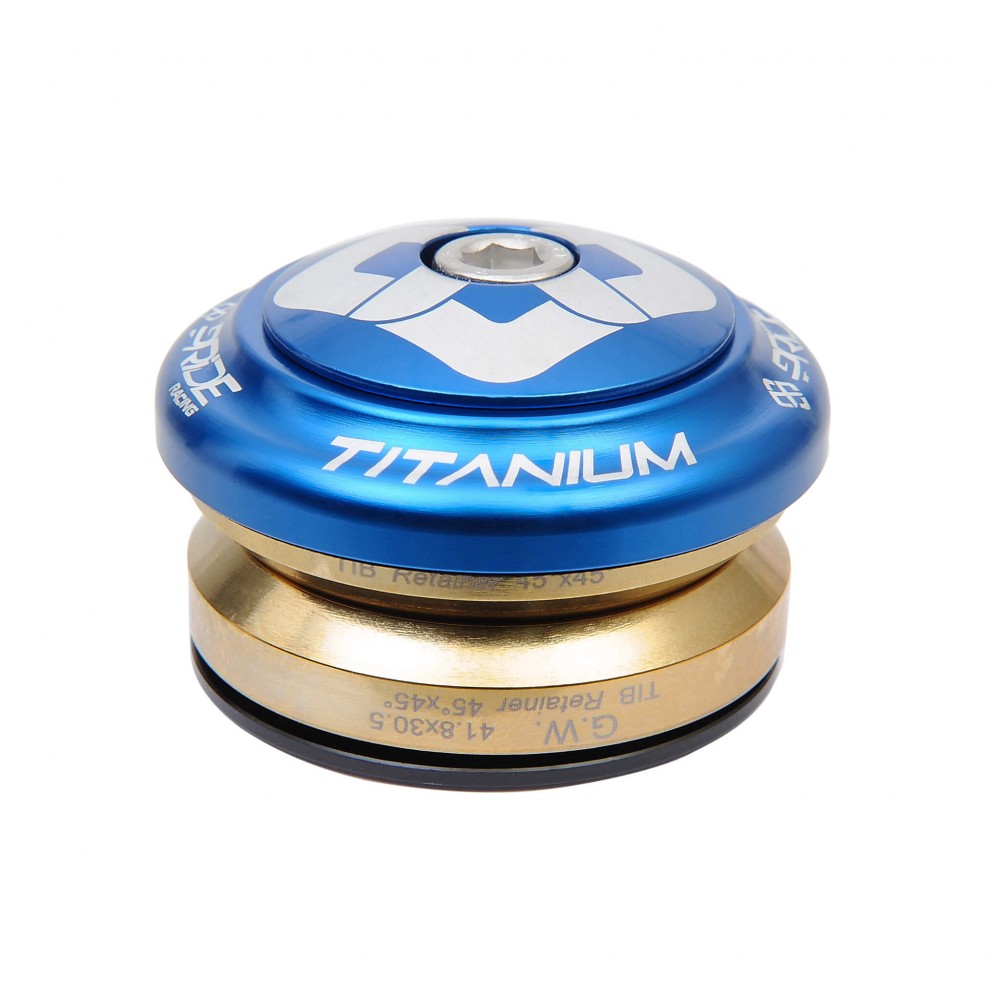 Jeu de Direction Intégré PRIDE Ti45 Titanium iIS42 1"1/8 Bleu