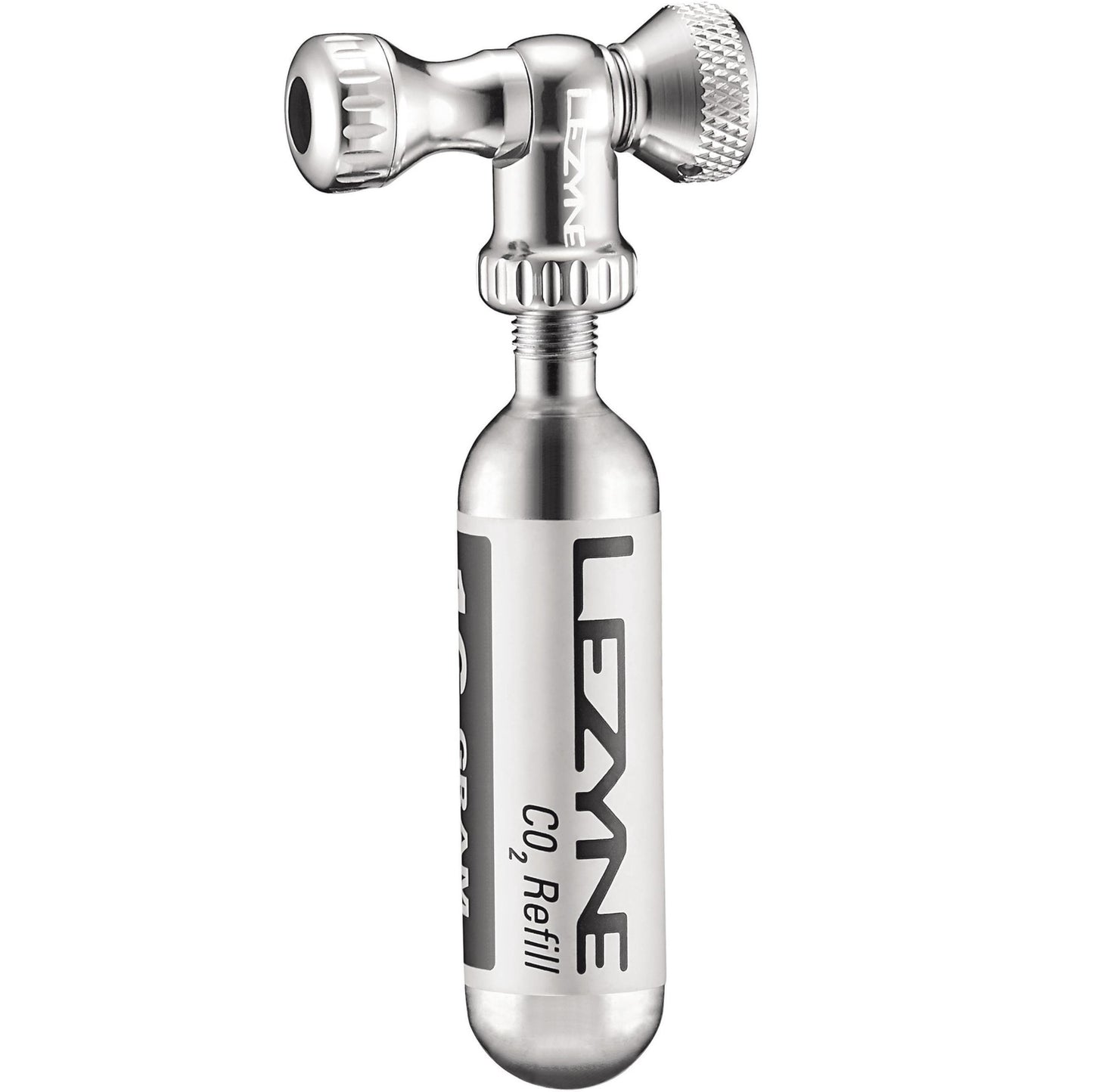 Uvolňovač CO₂ LEZYNE CONTROL DRIVE + CO₂ náplň se závitem 16 g (1 ks) stříbrná