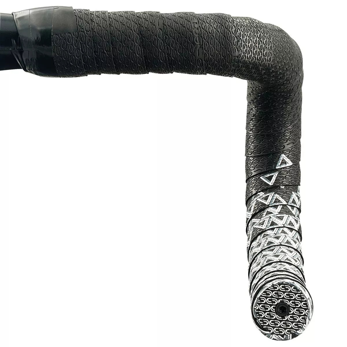Taśma do wieszaków DEDA LOOP + END-PLUG, czarna/srebrna