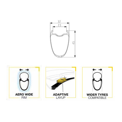 Paire de Roues MAVIC COSMIC SL 45 DISC Tubeless Ready (Center Lock) 2025