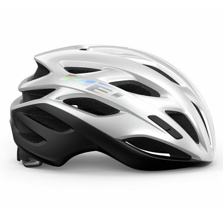 Casque Route MET ESTRO MIPS Blanc Holographique Mat/Brillant