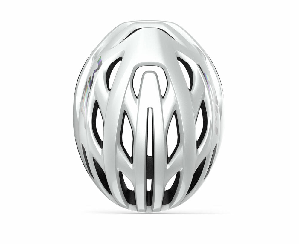 Casque Route MET ESTRO MIPS Blanc Holographique Mat/Brillant