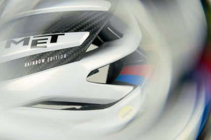 Casque Route MET TRENTA 3K CARBON - Edition Limitée Tadej Pogacar World Champion Rainbow